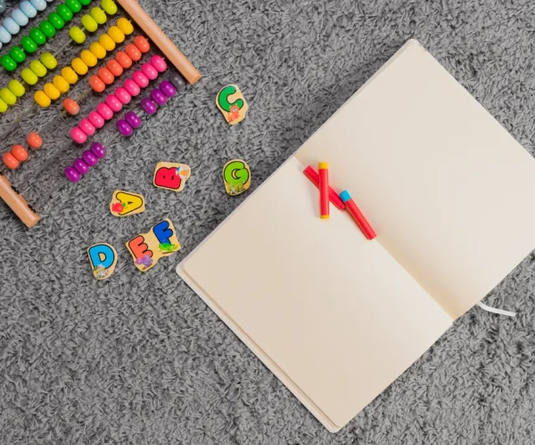 flat-lay-composition-toys-open-book-template